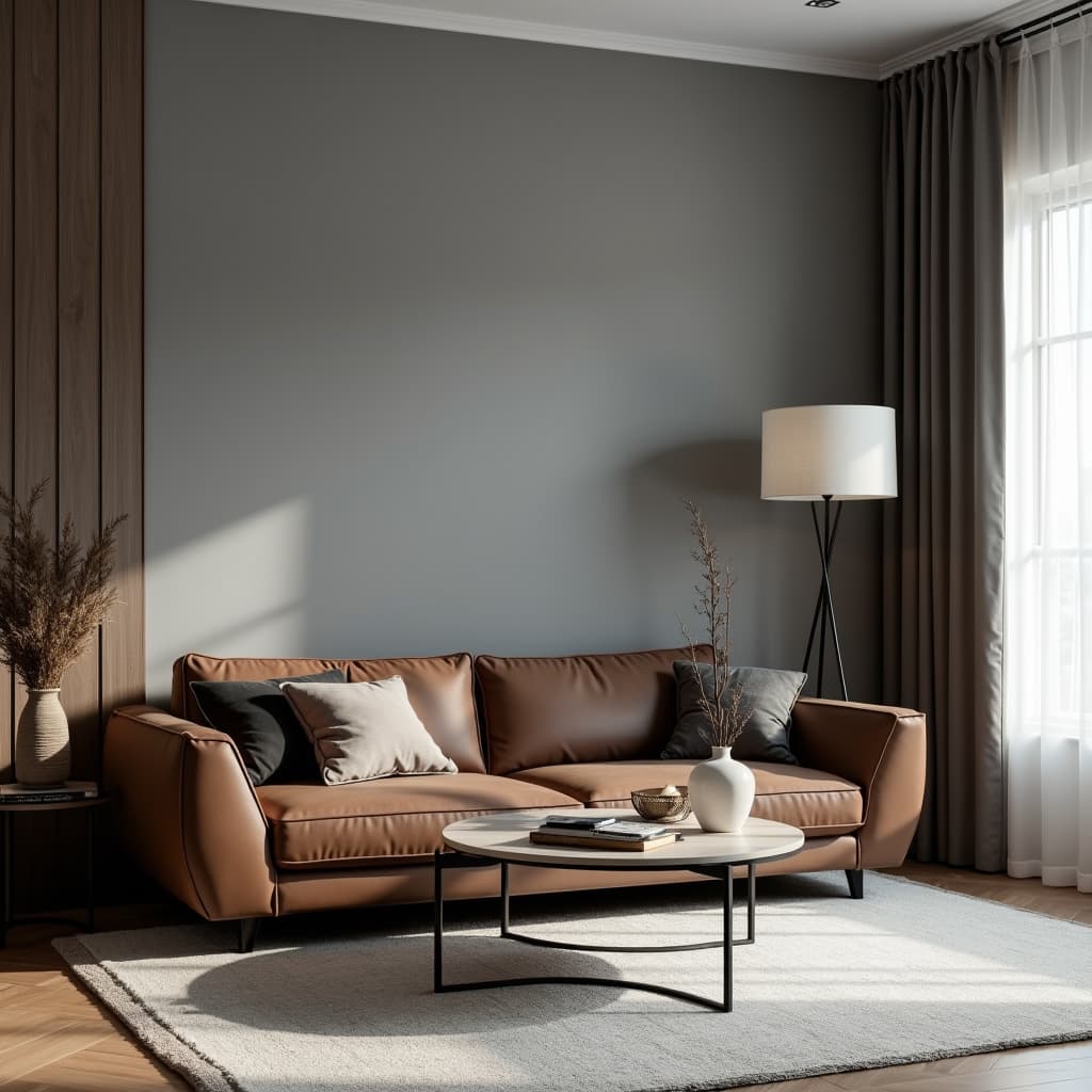 Classic Living Room Interior paint colour combination — Stormy Grey-n
